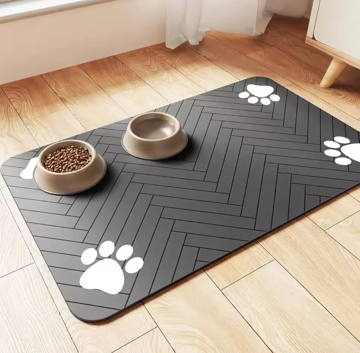 Pet Feeding Mat Absorbent Pet Placemat Rubber Quick Dry Waterproof Mat for Cat and Dog